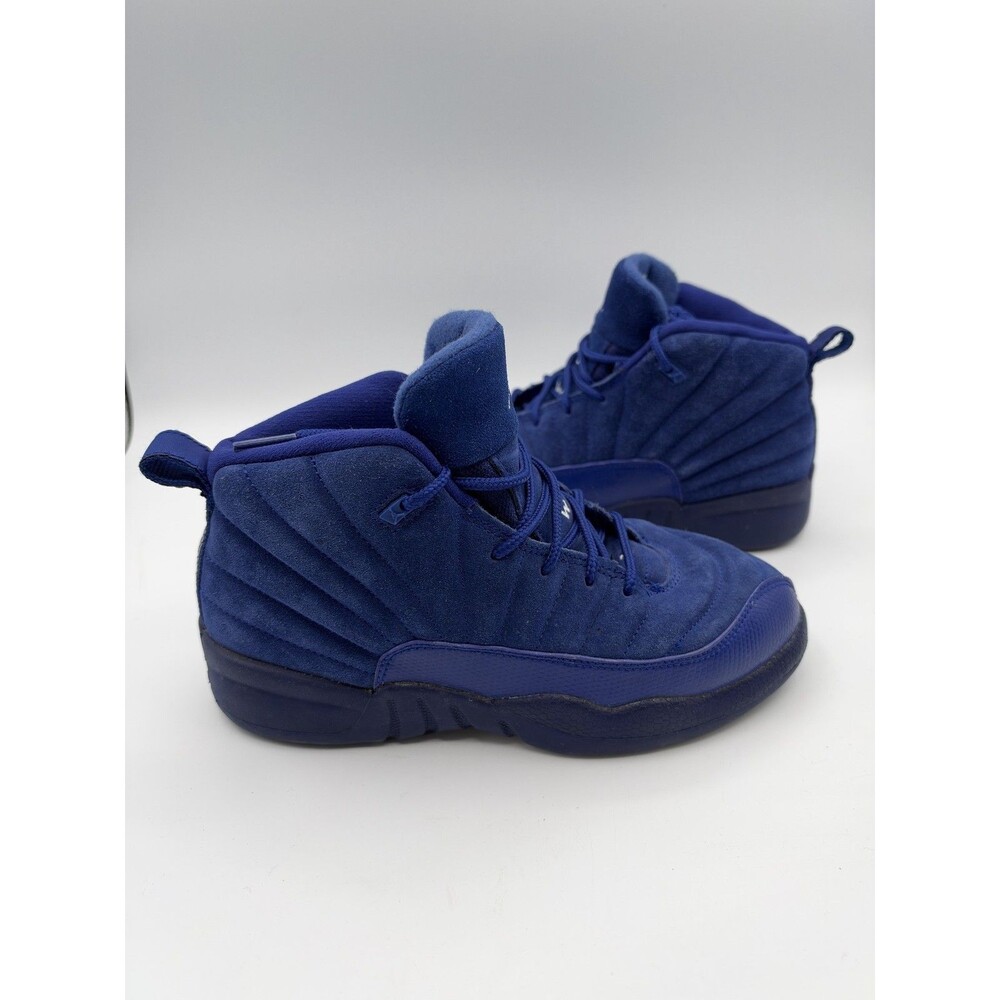 Jordan Air Jordan 12 Retro Shoes Youth Size 3Y Blue Suede Basketball Sneakers
